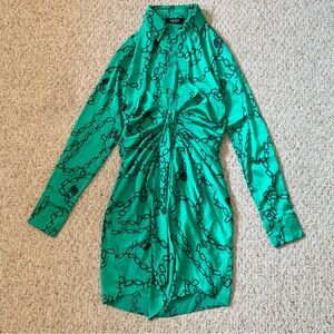 Akira Green Chain Print Dress Size Small